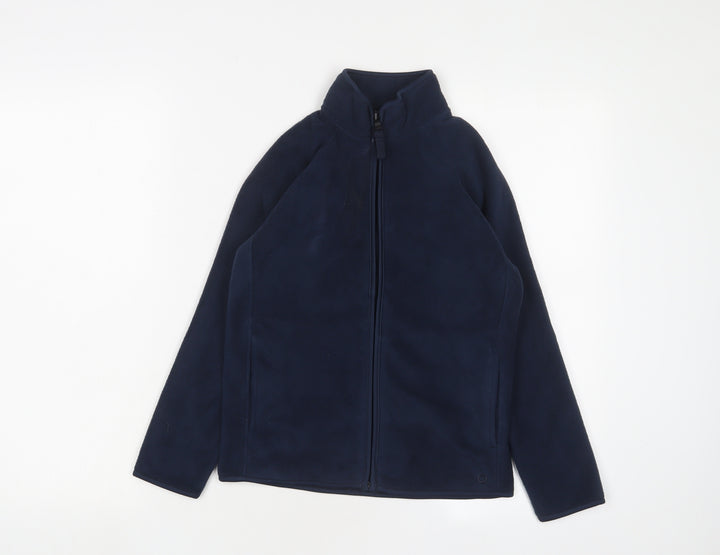 GOODMOVE Girls Blue Jacket Size 8-9 Years Zip