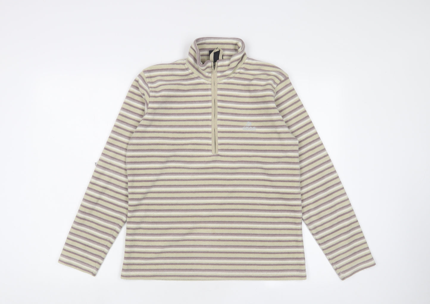 Craghoppers Womens Multicoloured Striped Polyester Pullover Sweatshirt Size 10 Zip