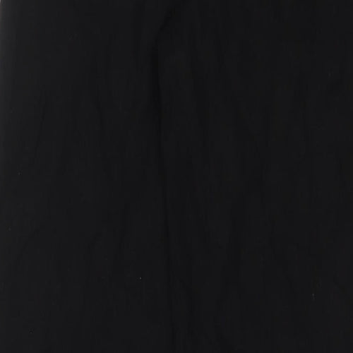 Marks and Spencer Womens Black Linen Trousers Size 10 L33 in Regular Drawstring