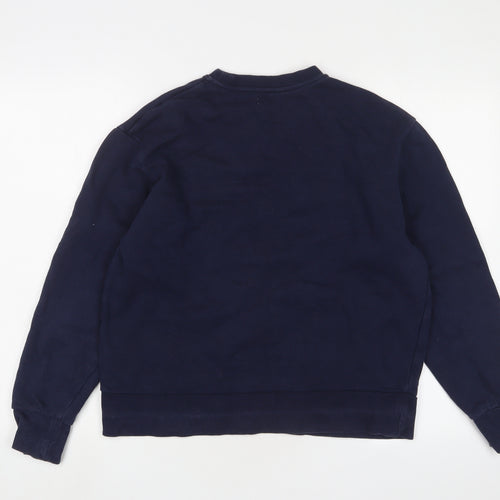 Topman Mens Blue Cotton Pullover Sweatshirt Size S