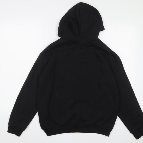 Boohoo Womens Black Cotton Pullover Hoodie Size S Pullover - S/M