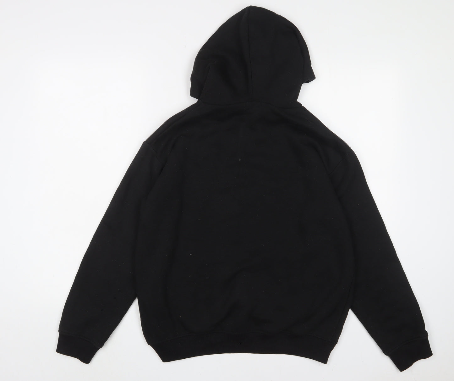 Boohoo Womens Black Cotton Pullover Hoodie Size S Pullover - S/M