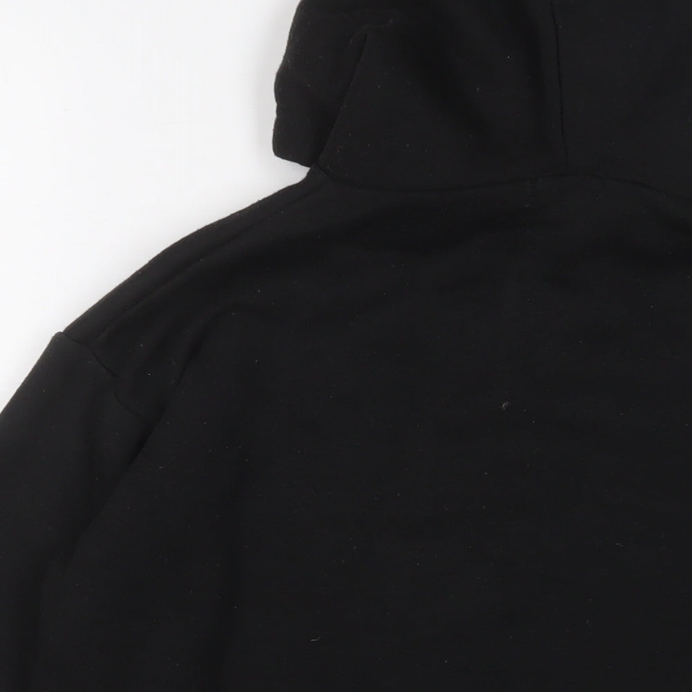 Boohoo Womens Black Cotton Pullover Hoodie Size S Pullover - S/M