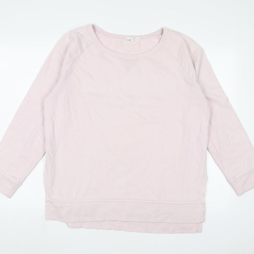 Gap Womens Pink Cotton Pullover Sweatshirt Size L Pullover