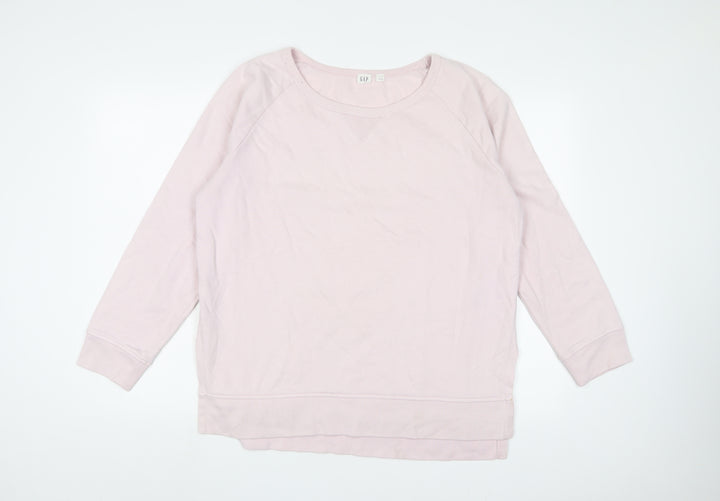 Gap Womens Pink Cotton Pullover Sweatshirt Size L Pullover