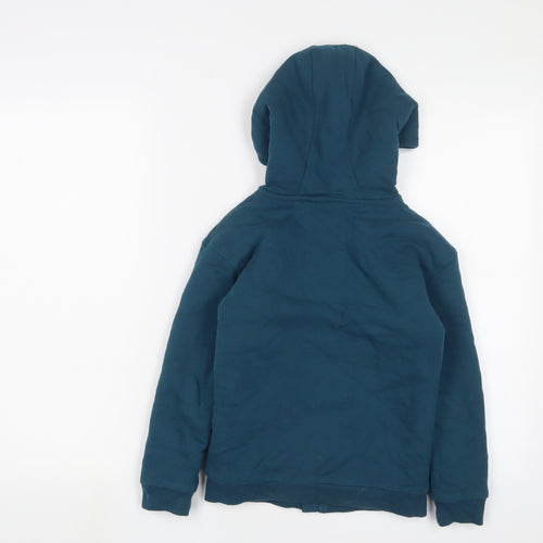 John Lewis Boys Blue Cotton Full Zip Hoodie Size 8 Years Zip