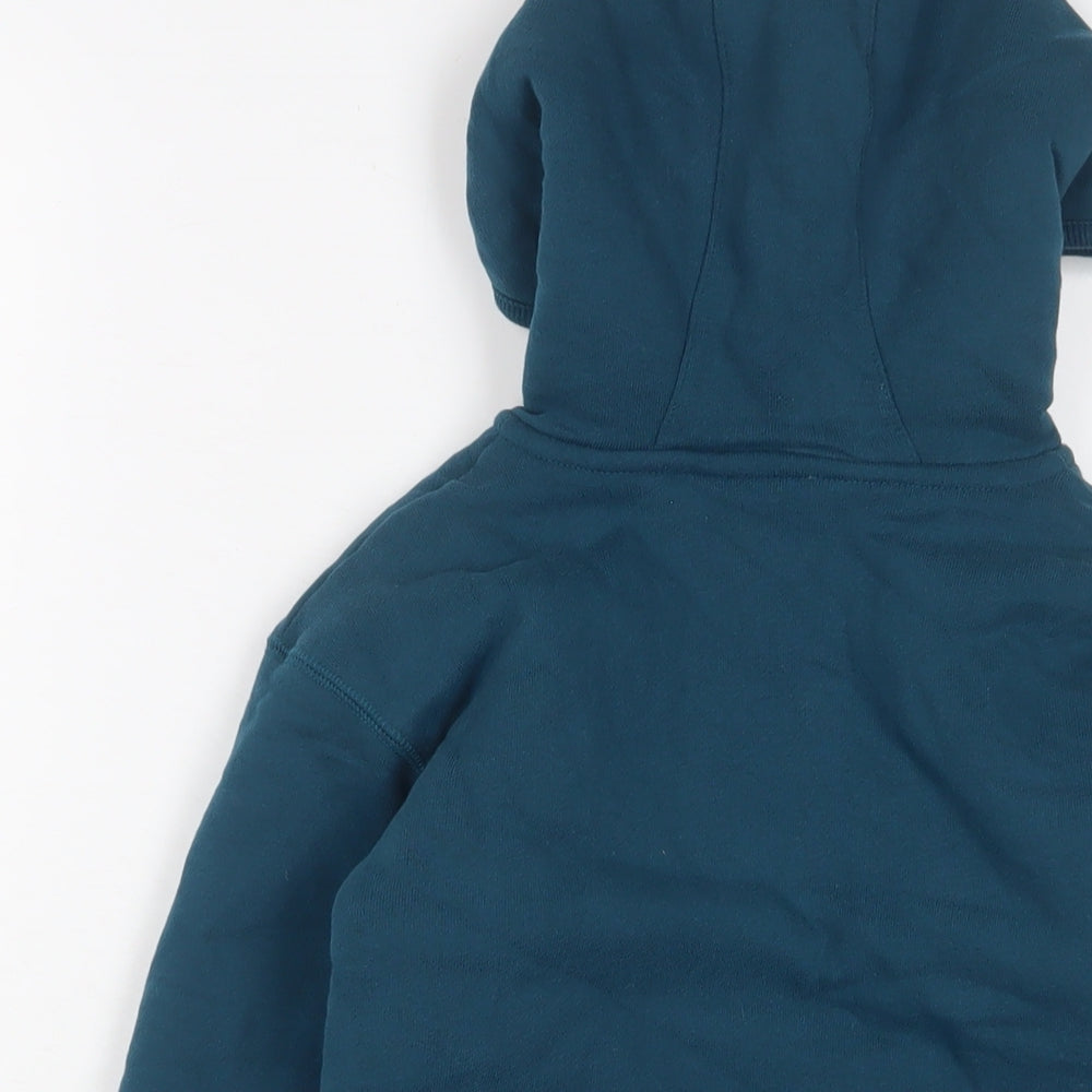 John Lewis Boys Blue Cotton Full Zip Hoodie Size 8 Years Zip