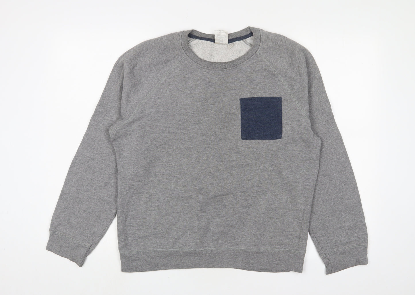 Topman Mens Grey Cotton Pullover Sweatshirt Size S