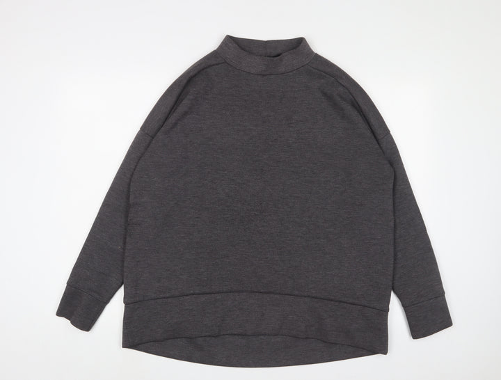 New Look Womens Grey Polyester Pullover Sweatshirt Size 12 Pullover