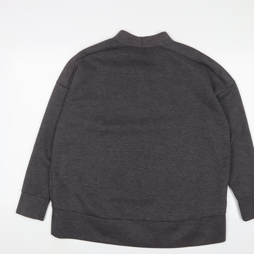 New Look Womens Grey Polyester Pullover Sweatshirt Size 12 Pullover