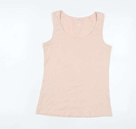 ESMARA Womens Pink Cotton Camisole Tank Size 14 Scoop Neck