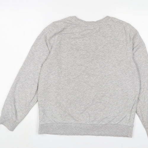 Marks and Spencer Womens Grey Cotton Pullover Sweatshirt Size 14 Pullover