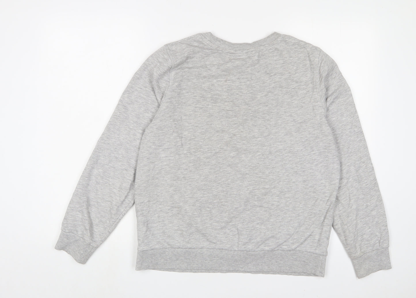 Marks and Spencer Womens Grey Cotton Pullover Sweatshirt Size 14 Pullover