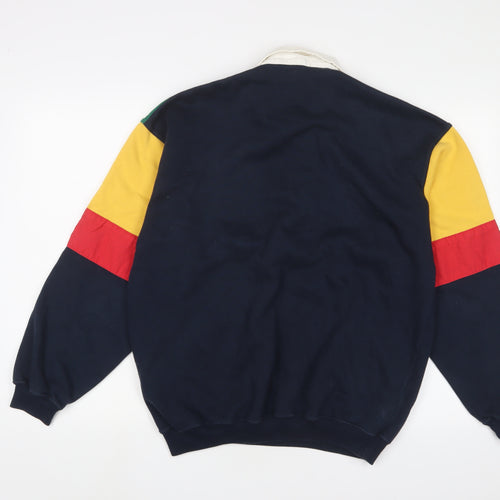 St Michael Mens Multicoloured Cotton Pullover Sweatshirt Size M - Vintage