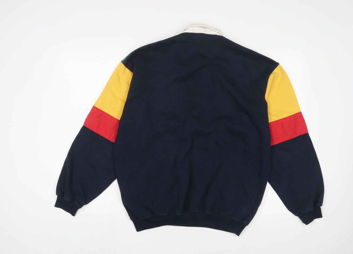 St Michael Mens Multicoloured Cotton Pullover Sweatshirt Size M - Vintage