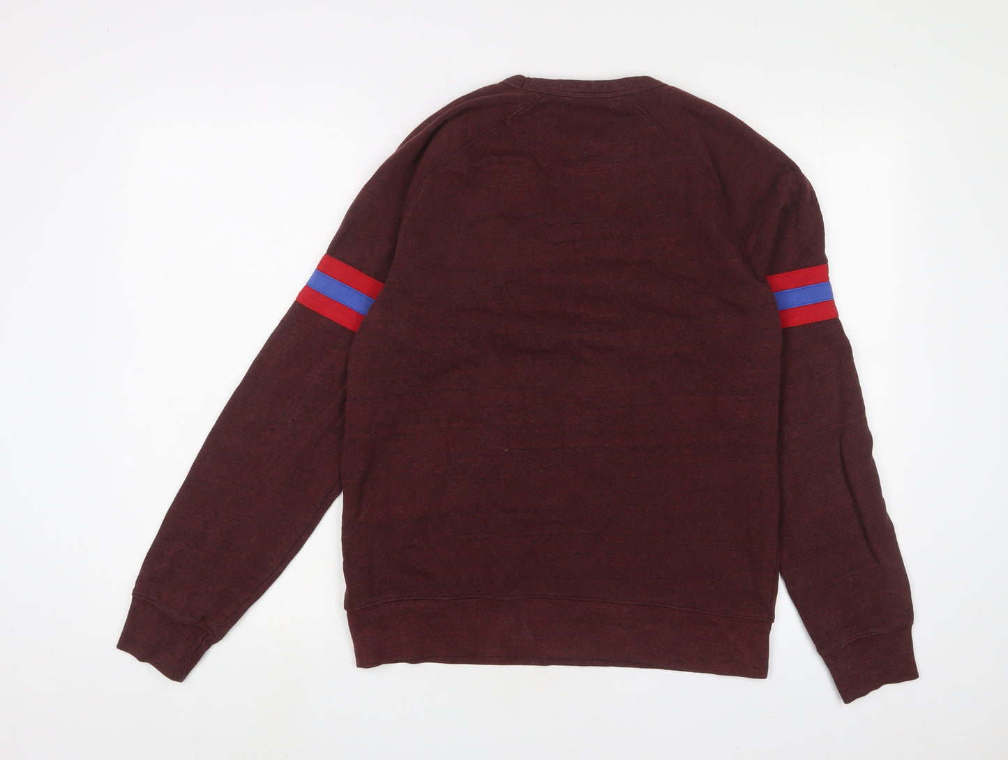 Old Navy Mens Red Cotton Pullover Sweatshirt Size S - Logo, Embroidered