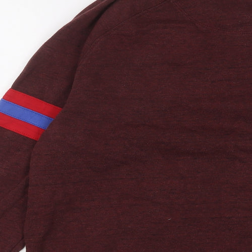 Old Navy Mens Red Cotton Pullover Sweatshirt Size S - Logo, Embroidered