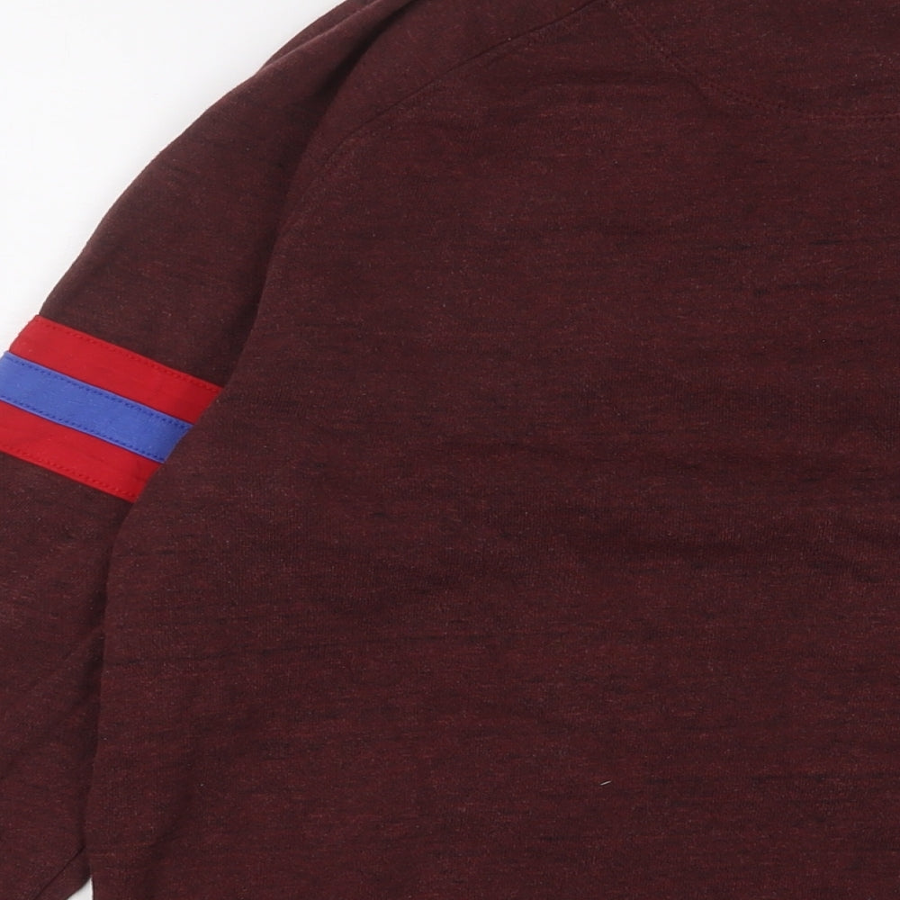 Old Navy Mens Red Cotton Pullover Sweatshirt Size S - Logo, Embroidered