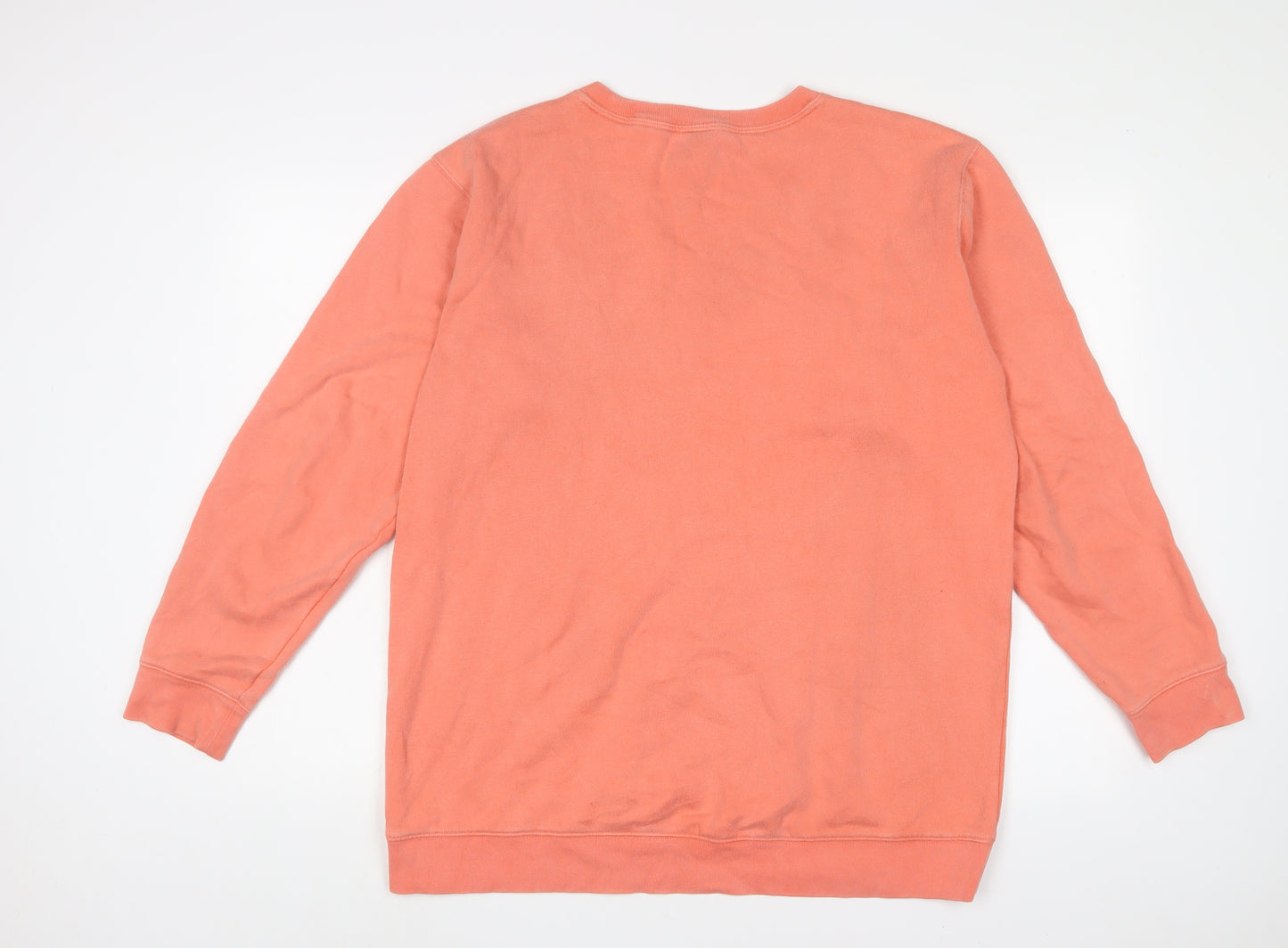 PINK Womens Pink Cotton Pullover Sweatshirt Size L Pullover - Logo