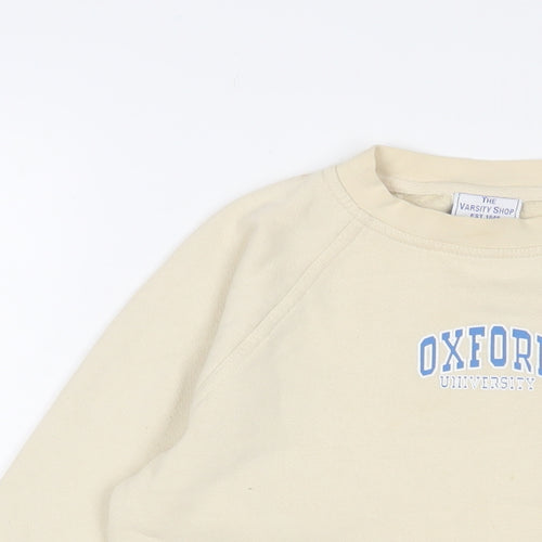 The Varsity Shop Womens Beige Cotton Pullover Sweatshirt Size S Pullover - Oxford University