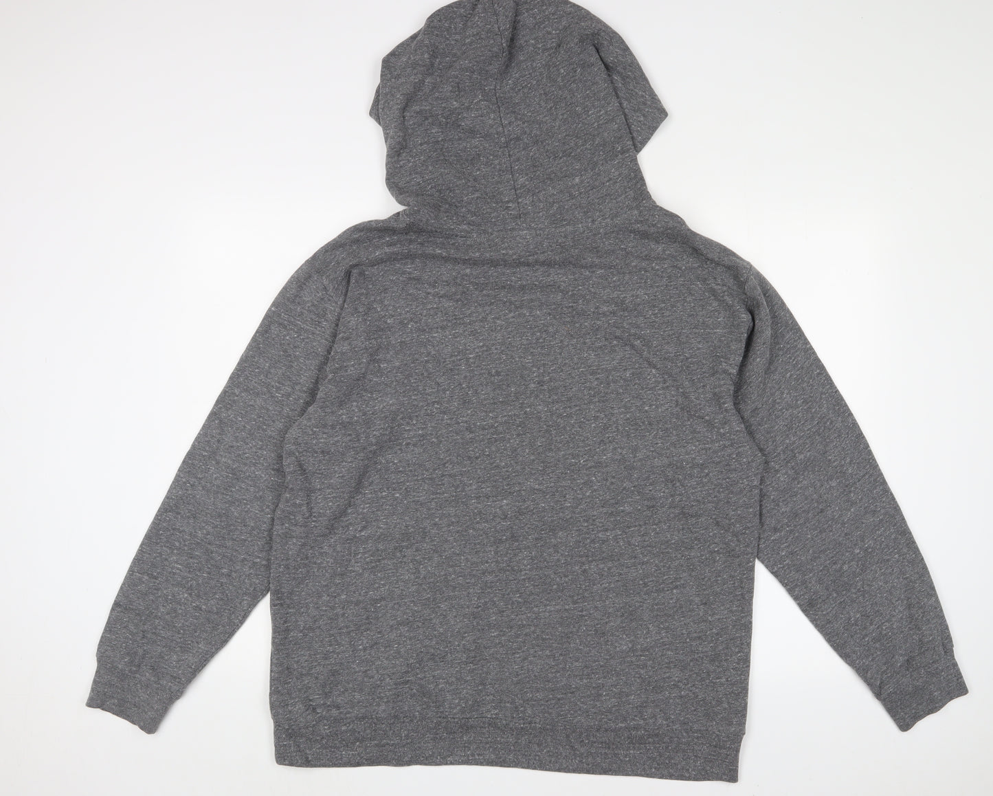 PINK Womens Grey Cotton Pullover Hoodie Size M Pullover - Logo