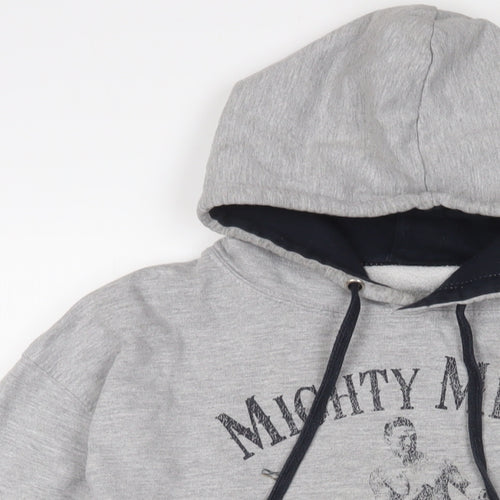 Last exit to nowhere Mens Grey Cotton Pullover Hoodie Size L - Mighty Mick's Boxing