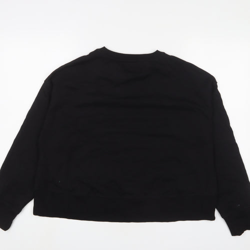 Carolyn Donnelly Womens Black Cotton Pullover Sweatshirt Size M Pullover