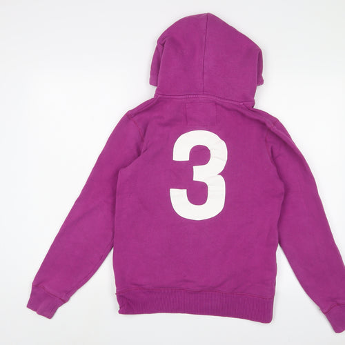 Jack Wills Womens Purple Cotton Pullover Hoodie Size 10 Pullover - Logo