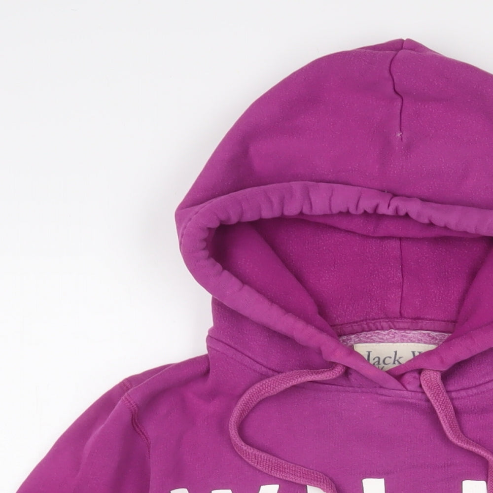 Jack Wills Womens Purple Cotton Pullover Hoodie Size 10 Pullover - Logo