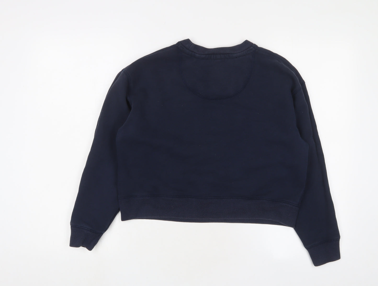 Jack Wills Womens Blue Cotton Pullover Sweatshirt Size 10 Pullover - Logo, Embroidered