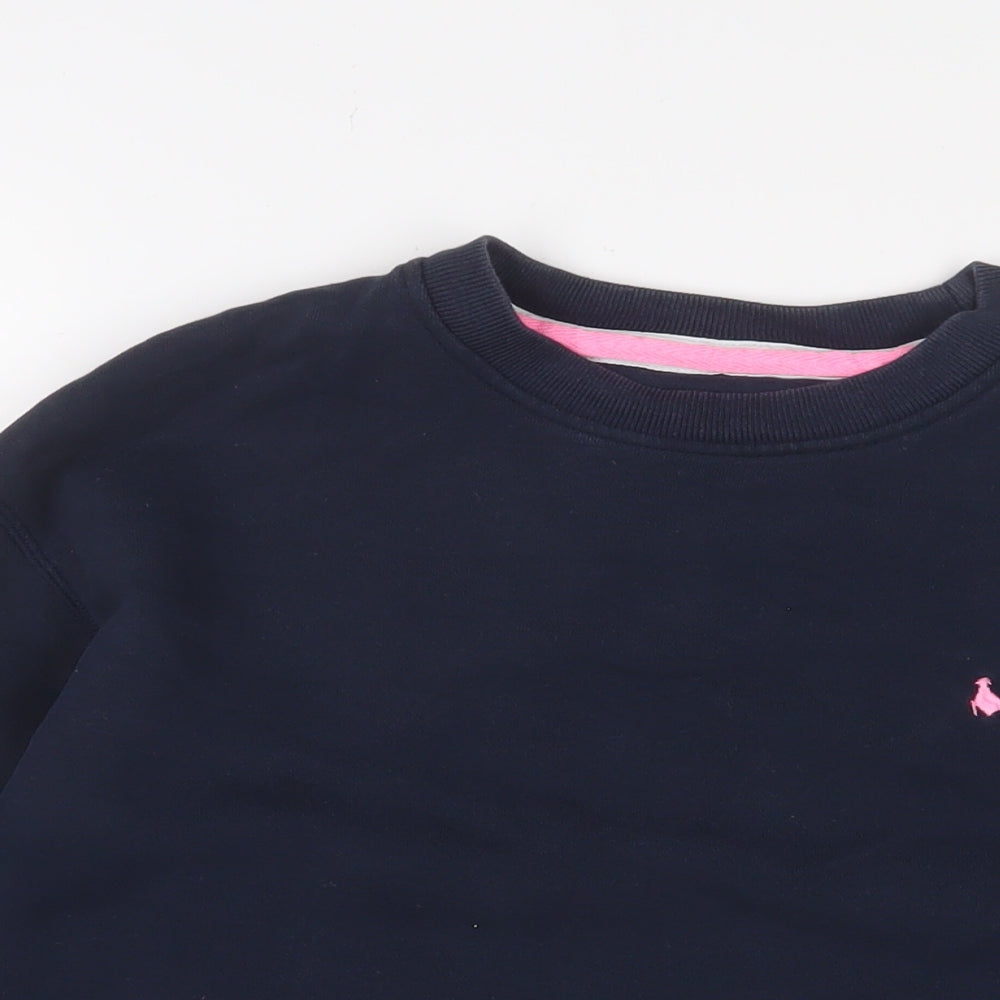 Jack Wills Womens Blue Cotton Pullover Sweatshirt Size 10 Pullover - Logo, Embroidered