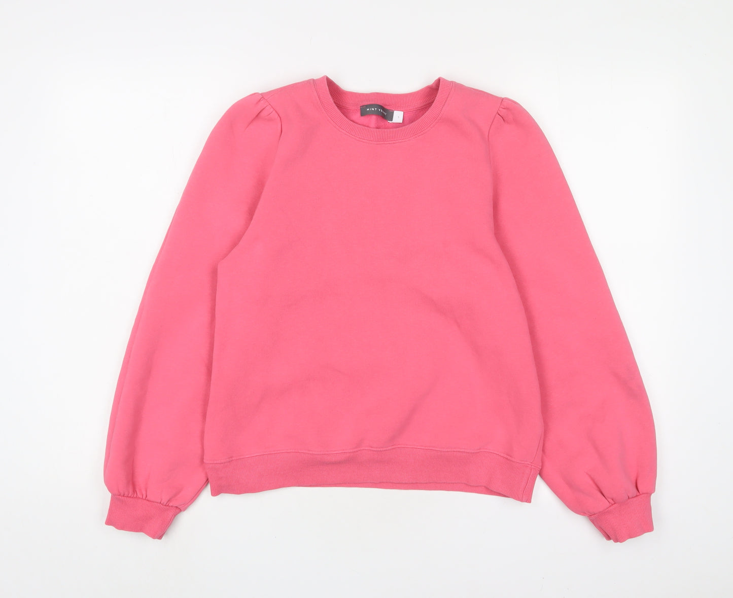 Mint Velvet Womens Pink Cotton Pullover Sweatshirt Size S Pullover