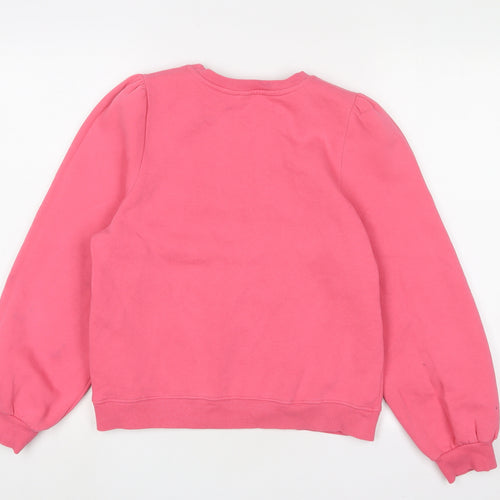 Mint Velvet Womens Pink Cotton Pullover Sweatshirt Size S Pullover