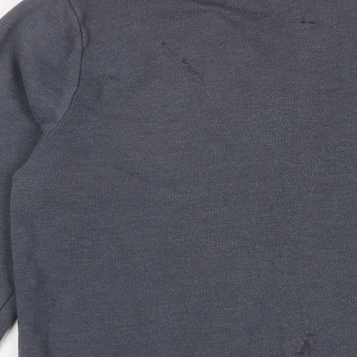 Crafted Mens Blue Cotton Pullover Sweatshirt Size M