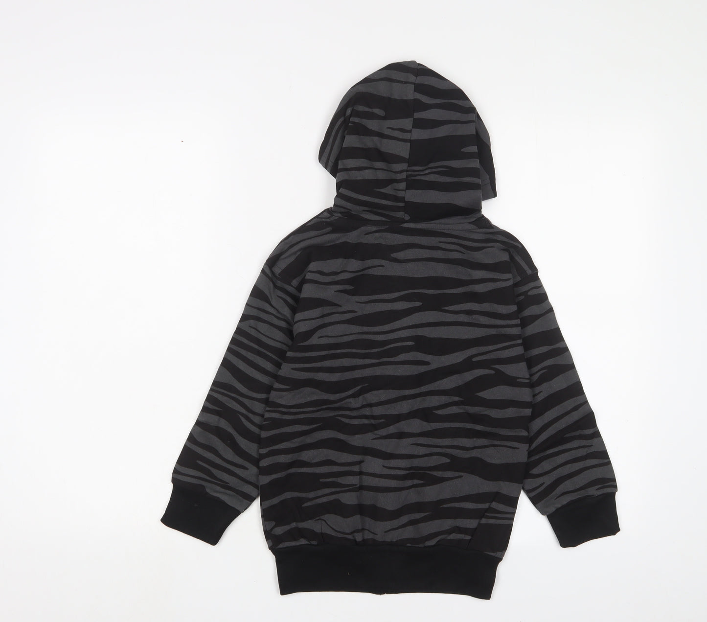 Bubble Boys Grey Animal Print Cotton Full Zip Hoodie Size 6 Years Zip