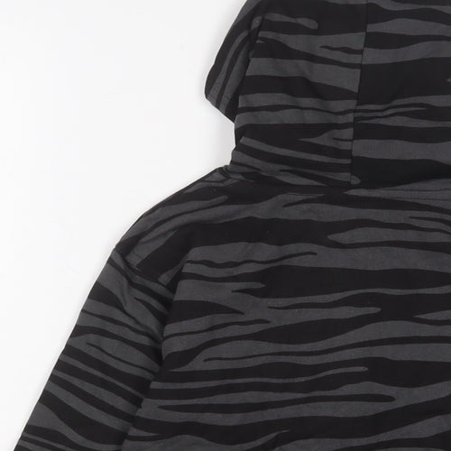 Bubble Boys Grey Animal Print Cotton Full Zip Hoodie Size 6 Years Zip