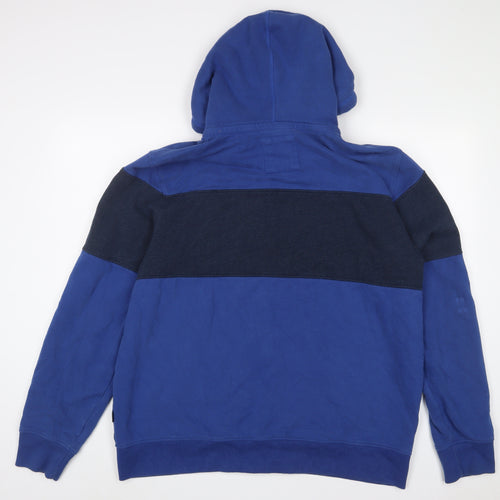 Fat Face Mens Blue Cotton Full Zip Hoodie Size 2XL
