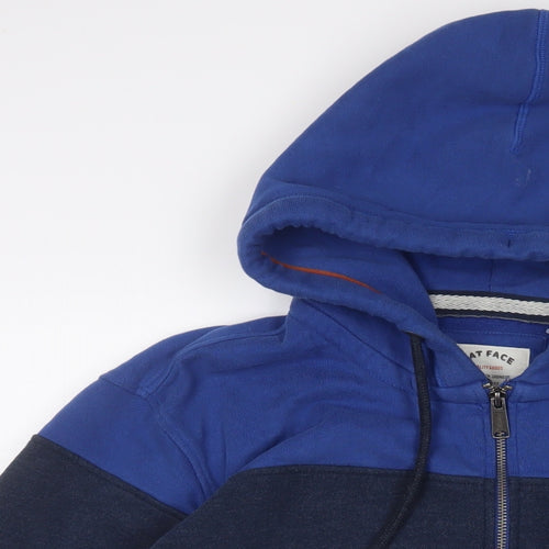 Fat Face Mens Blue Cotton Full Zip Hoodie Size 2XL