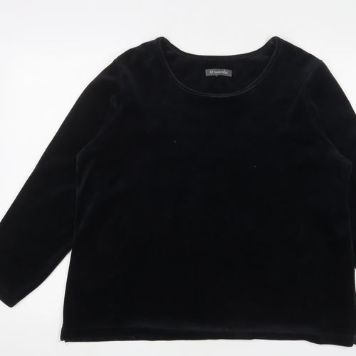 Hawkshead Womens Black Polyester Pullover Sweatshirt Size 20 Pullover