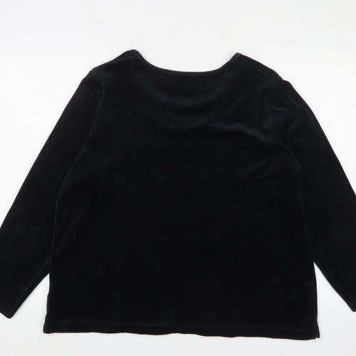 Hawkshead Womens Black Polyester Pullover Sweatshirt Size 20 Pullover