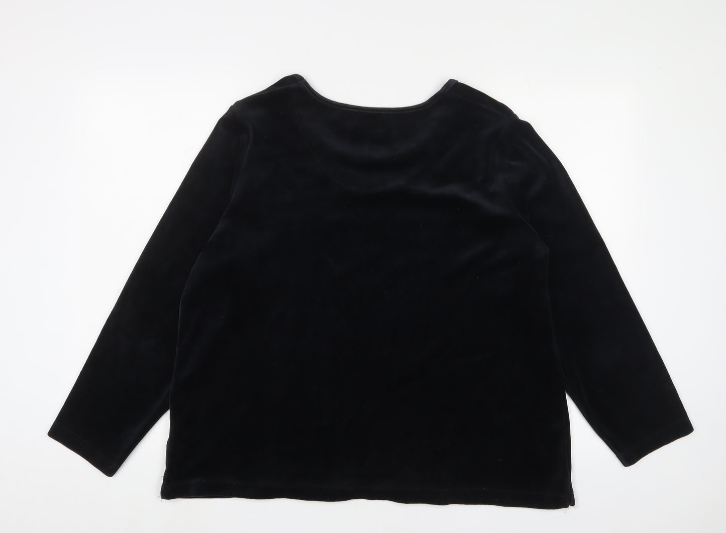 Hawkshead Womens Black Polyester Pullover Sweatshirt Size 20 Pullover