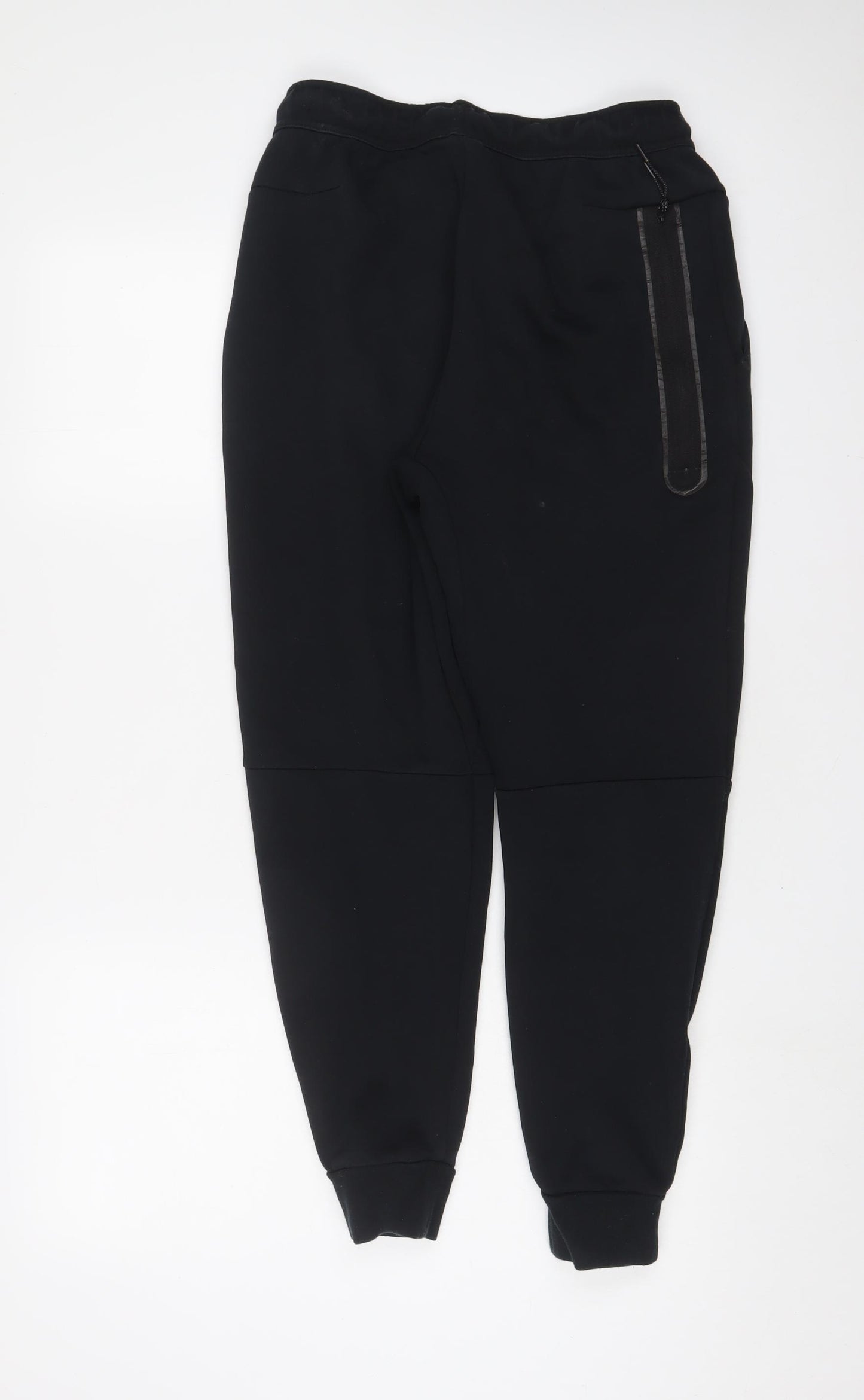 Nike Mens Black Cotton Jogger Trousers Size S L27 in Regular Drawstring - Logo