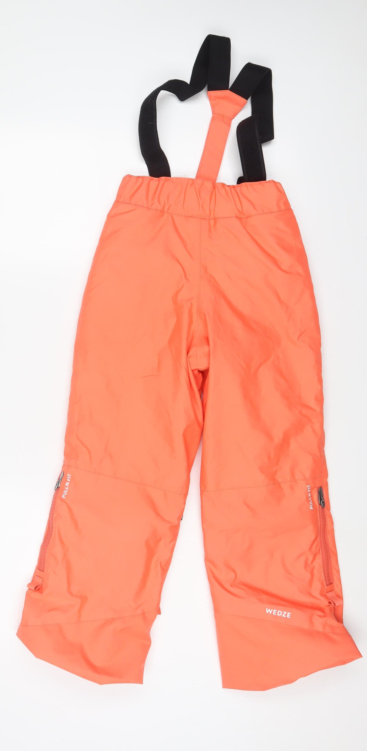 DECATHLON Boys Orange Polyester Snow Pants Trousers Size 6-7 Years L22 in Regular Zip