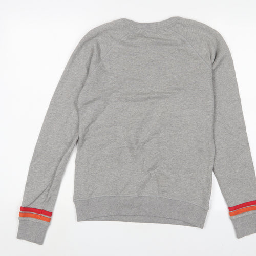 Howies Womens Grey Striped Cotton Pullover Sweatshirt Size S Pullover - Embroidered