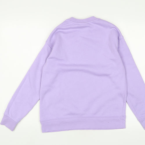 Looney Tunes Womens Purple Cotton Pullover Sweatshirt Size 2XS Pullover