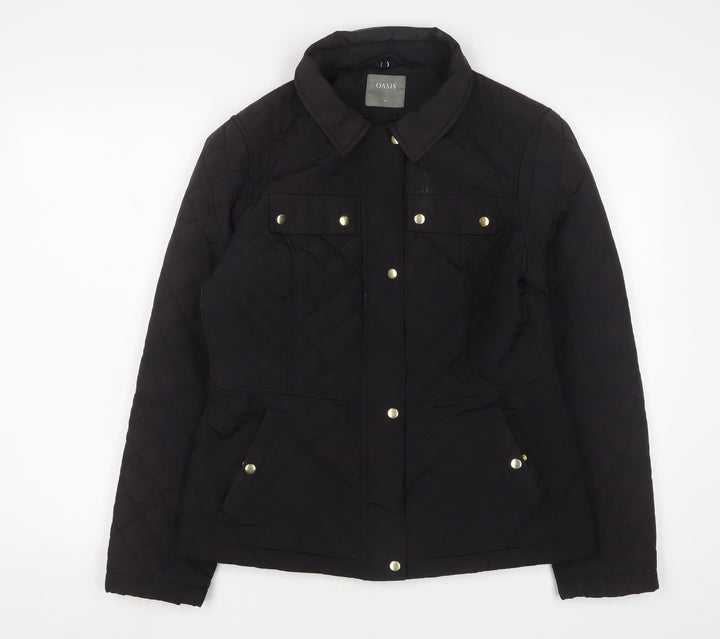 Oasis Mens Black Jacket Size M Zip - Pockets