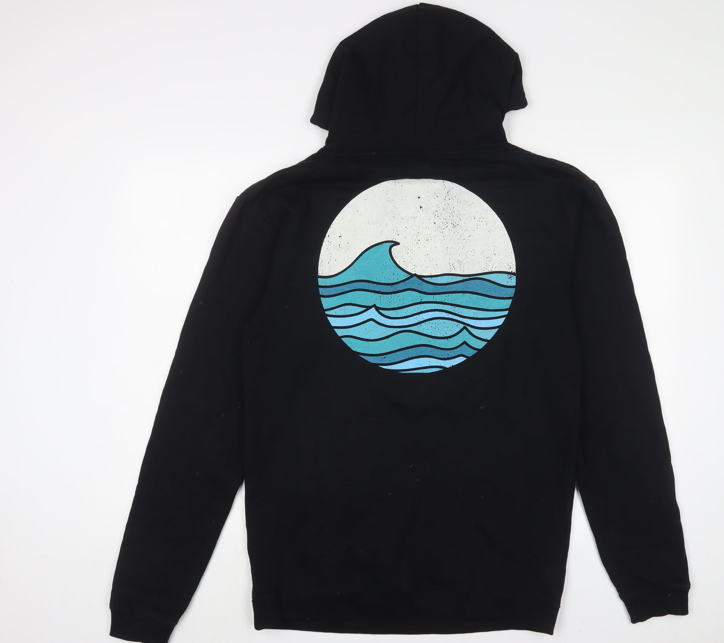 teemi Mens Black Cotton Pullover Hoodie Size L - Sealife