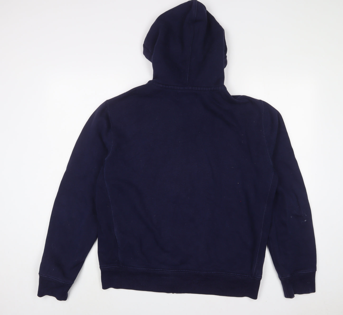 Ralph Lauren Mens Blue Cotton Full Zip Hoodie Size L - Logo, Embroidered