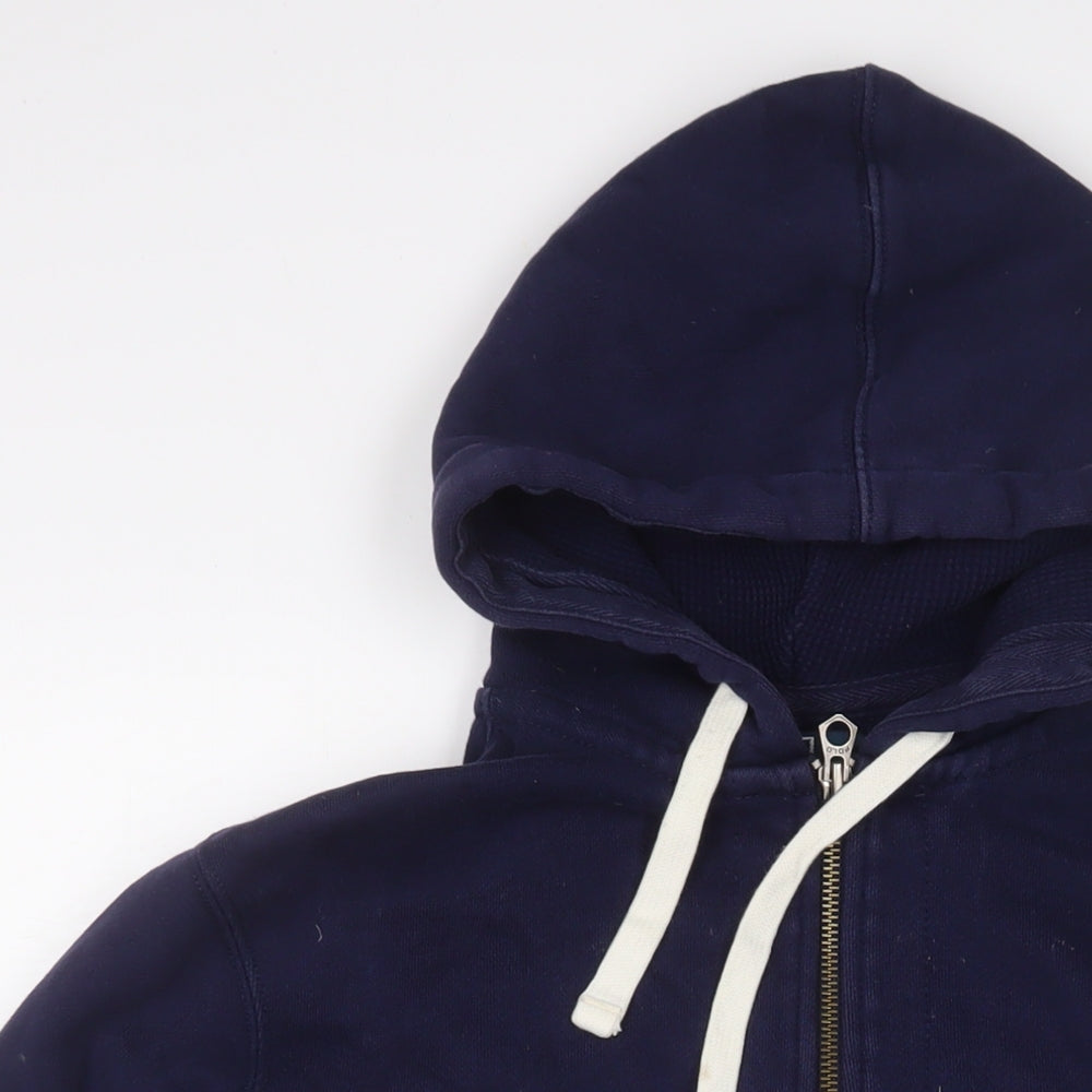 Ralph Lauren Mens Blue Cotton Full Zip Hoodie Size L - Logo, Embroidered