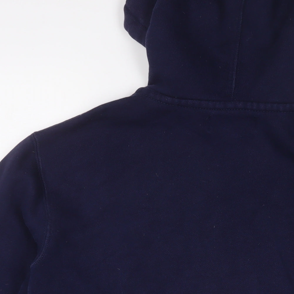 Ralph Lauren Mens Blue Cotton Full Zip Hoodie Size L - Logo, Embroidered